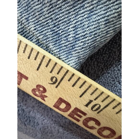 Vintage 90s Tommy Hilfiger Blue Jeans Mens Baggy 34 x 30 Flag Logo Spellout - Picture 7 of 7